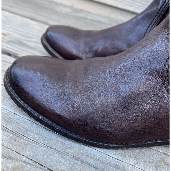 FRYE Anna Women's 9M Leather Mid-Calf Pull On Boots - Brown - Picture 7 of 14